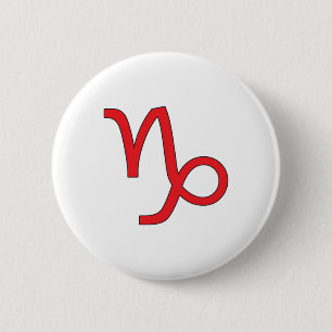 Macaron Rond 5 Cm Capricorne, Symbole zodiaque, horoscope