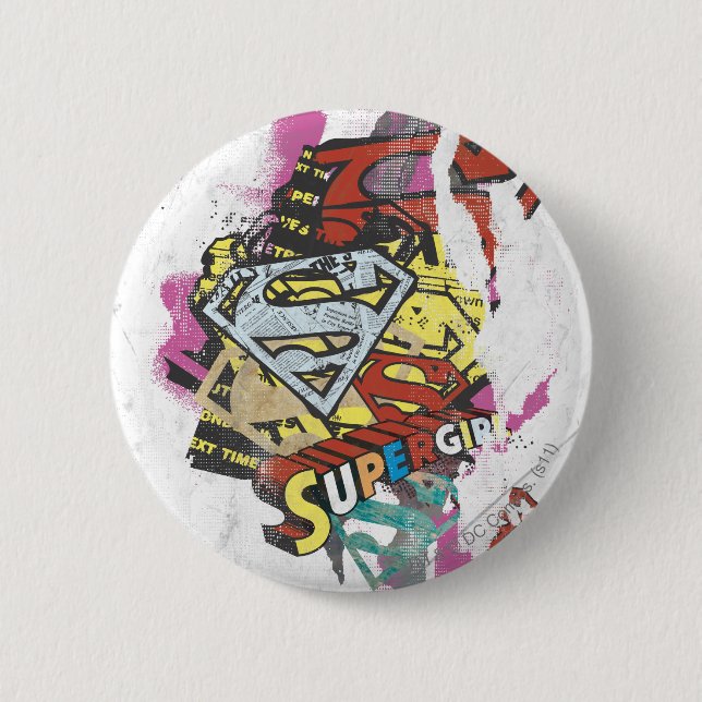 Macaron Rond 5 Cm Capteurs de bande dessinée Supergirl 4 (Devant)