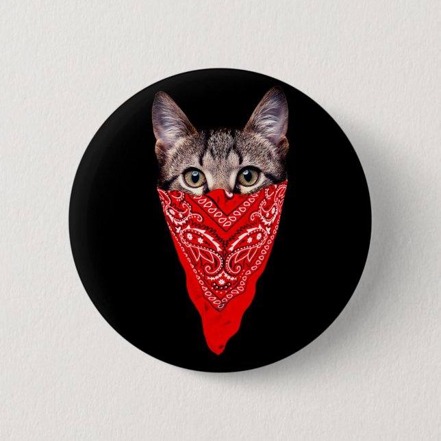 Macaron Rond 5 Cm Capuchon de chat (Devant)