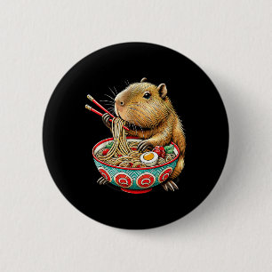 Macaron Rond 5 Cm Capybara Aime Les Nouilles Capybara Manger Du Bram