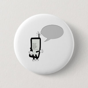 Macaron Rond 5 Cm Caractère de téléphone mobile parlant avec la paro