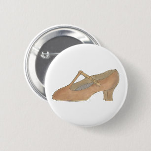 Macaron Rond 5 Cm Caractère Tan T-Strap Danse Chaussure Anniversaire