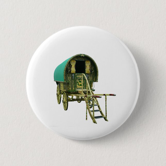 Macaron Rond 5 Cm Caravane de bowtop tzigane (Devant)
