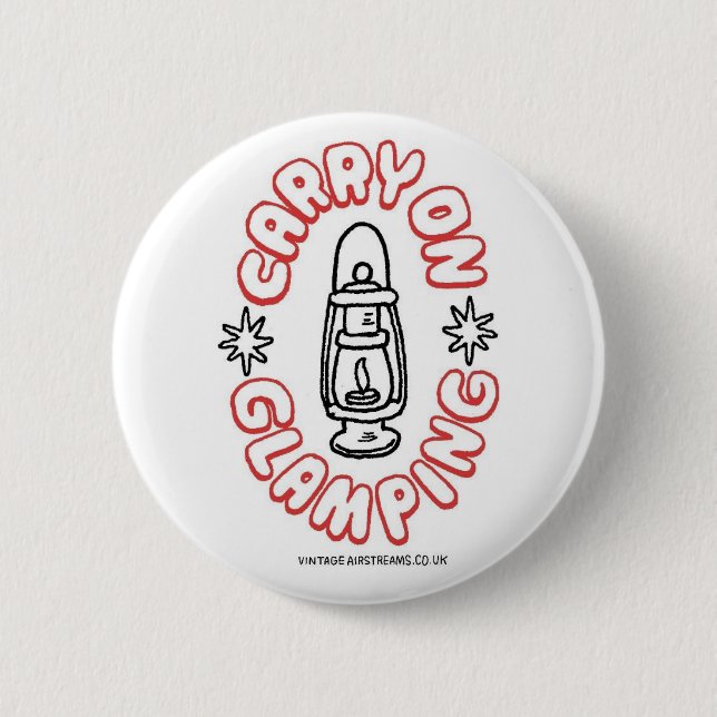 Macaron Rond 5 Cm Caravane de courant d'air - Glamping (Devant)