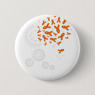 Macaron Rond 5 Cm Carbone Orange Et Leucémie De Dandelion Mon