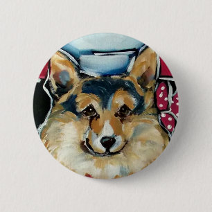 Macaron Rond 5 Cm Cardigan Welsh Corgi