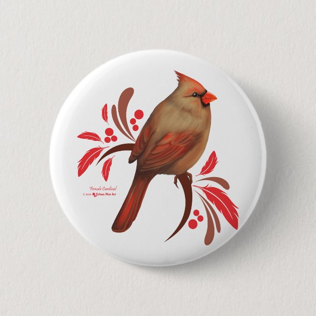 Macaron Rond 5 Cm Cardinal-Femme (Devant)