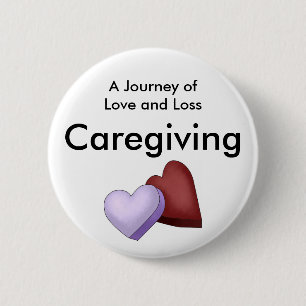 Macaron Rond 5 Cm Caregiving, un voyage de l'amour et du bouton de