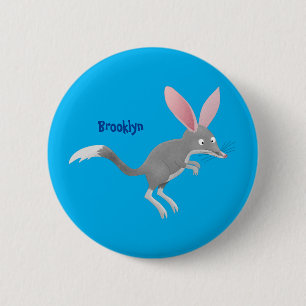 Macaron Rond 5 Cm Caricature de bilby australien très heureuse