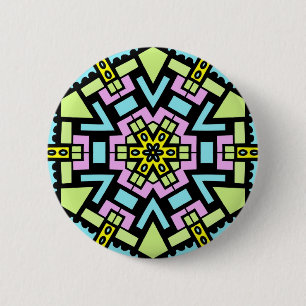 Macaron Rond 5 Cm Caricature Kaleidoscope