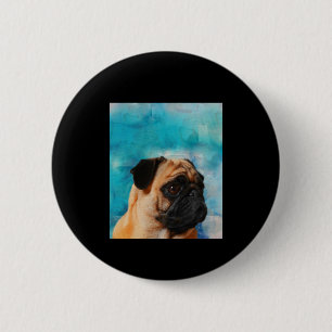 Macaron Rond 5 Cm Carlin Portrait Joli Carlin Face Carlin Lover