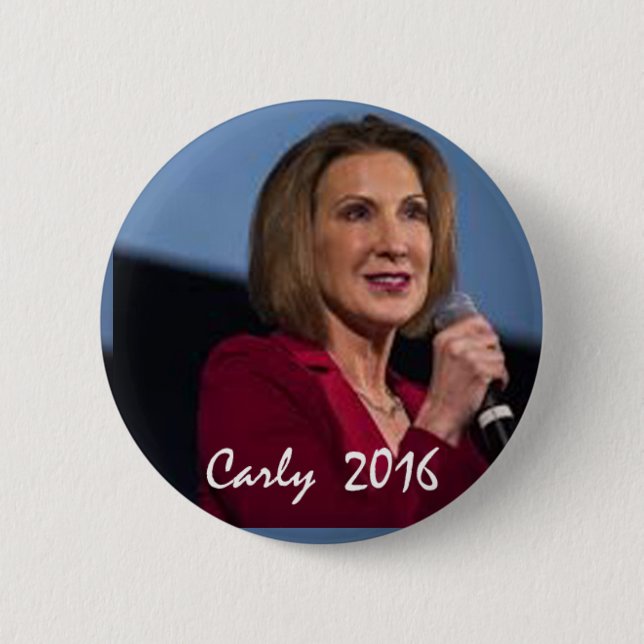 Macaron Rond 5 Cm Carly Fiorina pour le président (Devant)