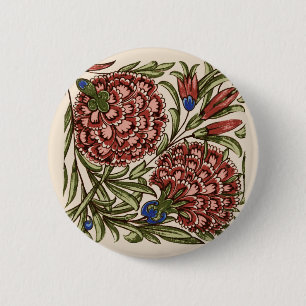 Macaron Rond 5 Cm Carnation Tile Fleur Art antique