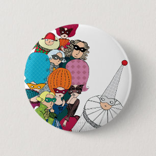 Macaron Rond 5 Cm Carnaval