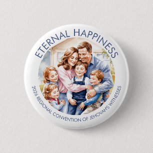 Macaron Rond 5 Cm Carnet du bonheur éternel pour les enfants et les