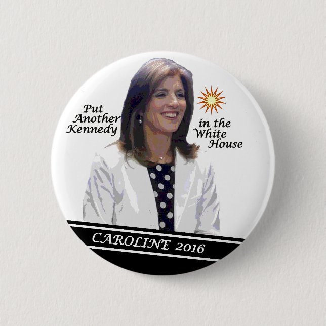 Macaron Rond 5 Cm Caroline Kennedy Schlossberg pour le président (Devant)