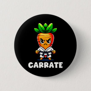 Macaron Rond 5 Cm Carotte Drôle En Karate Gi Carré Ceinture Noire Ma
