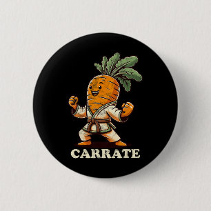 Macaron Rond 5 Cm Carotte karaté amusante Carotte Cartier Karate Tra