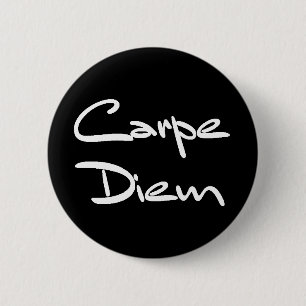 Macaron Rond 5 Cm CARPE DIEM Texte Cool moderne