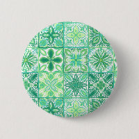 Carreaux décorés en vert et blanc