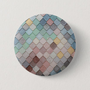 Macaron Rond 5 Cm Carreaux multicolores