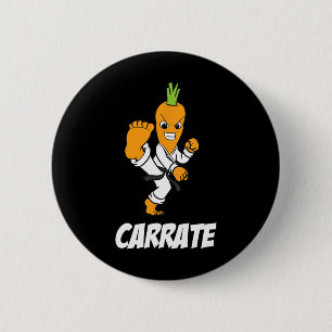 Macaron Rond 5 Cm Carrot Karate Kids Black Belt Karate Uniforme Carr