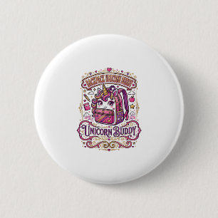 Macaron Rond 5 Cm Cartable Licorne Copain Licorne Conception De Merc