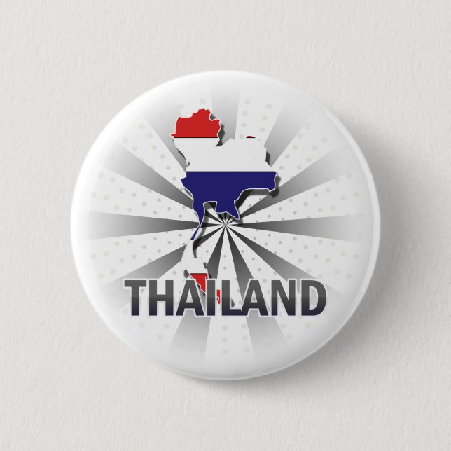 Macaron Rond 5 Cm Carte 2,0 de drapeau de la Thaïlande (Devant)