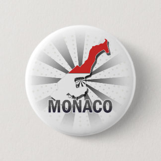 Macaron Rond 5 Cm Carte 2,0 de drapeau du Monaco