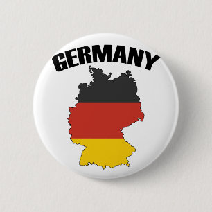 Macaron Rond 5 Cm Carte Allemagne - Drapeau allemand - Deutschland T