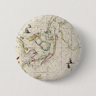 Macaron Rond 5 Cm Carte antique des Indes est