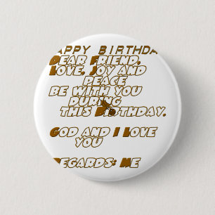 Macaron Rond 5 Cm Carte d'anniversaire pour un ami chrétien