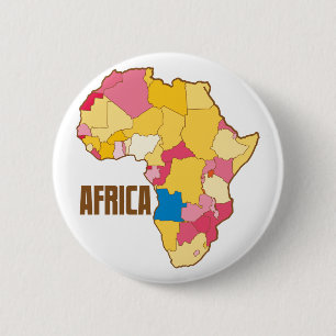 Macaron Rond 5 Cm Carte de couleur AFRIQUE