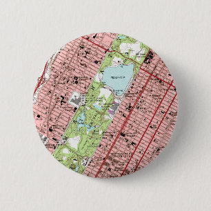 Macaron Rond 5 Cm Carte de cru de New York City de Central Park