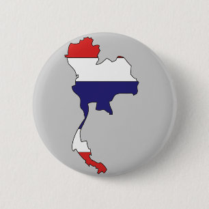 Macaron Rond 5 Cm Carte de drapeau de la Thaïlande
