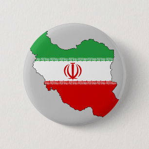 Macaron Rond 5 Cm Carte de drapeau de l'Iran