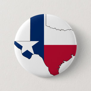Macaron Rond 5 Cm Carte de drapeau du Texas