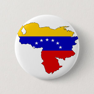 Macaron Rond 5 Cm Carte de drapeau du Venezuela
