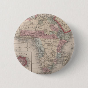 Macaron Rond 5 Cm Carte de l'Afrique avec la Ste.Hélène