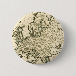 Macaron Rond 5 Cm Carte de l'Europe par Guillaume Raynal