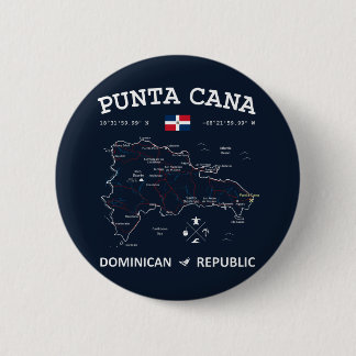 Macaron Rond 5 Cm Carte de Punta Cana