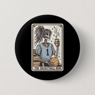 Macaron Rond 5 Cm Carte de tarot de maman squelette Halloween sorciè