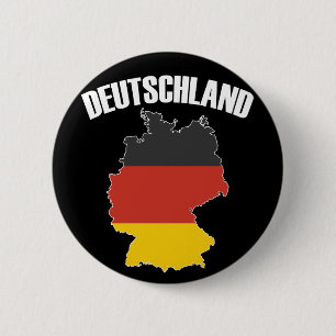 Macaron Rond 5 Cm Carte Deutschland - Drapeau allemand - Allemagne V