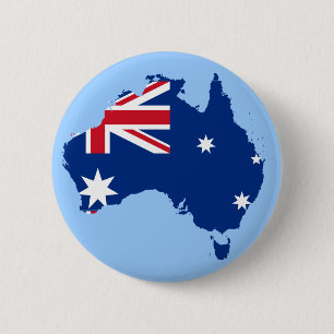 Macaron Rond 5 Cm carte du drapeau australien