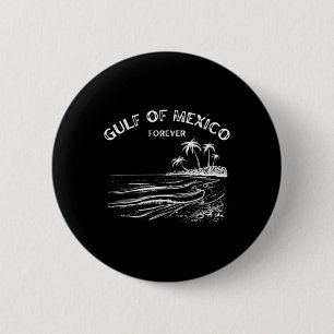 Macaron Rond 5 Cm Carte Du Drapeau Du Golfe Des États-Unis D'Amériqu