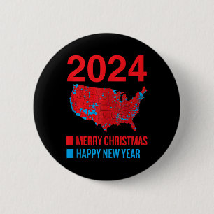 Macaron Rond 5 Cm Carte électorale 2024 exacte Joyeux Noël Joyeux N