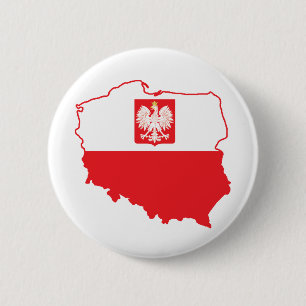 Macaron Rond 5 Cm Carte Pologne En Polonais