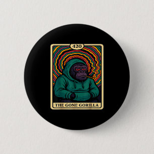 Macaron Rond 5 Cm Carte Tarot Graphique Fumeur de Weed Trippy Gone G