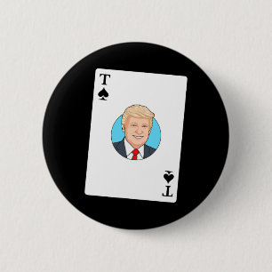 Macaron Rond 5 Cm Carte Trump Drôle Pro-trump Pun Hommes Femmes