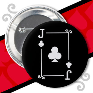 Macaron Rond 5 Cm Cartes de jeu Costume Jack Clubs Carte Jack